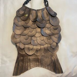 Elegant Bronze  Scalloped fish scale Women's Bag Bronze